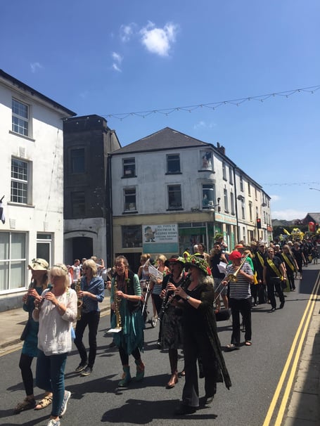 MUSICIANS leading a previous MayFest procession