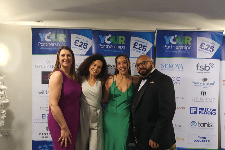 Helen Hutchinson, Joyte Brown, Abi Hutchinson and Marcus Alleyne of Black Voices Cornwall