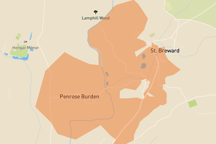 The area impacted by the power cuts