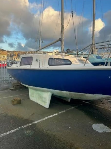 One of the boats abandoned in Penzance Harbour that Cornwall Council is now selling off
