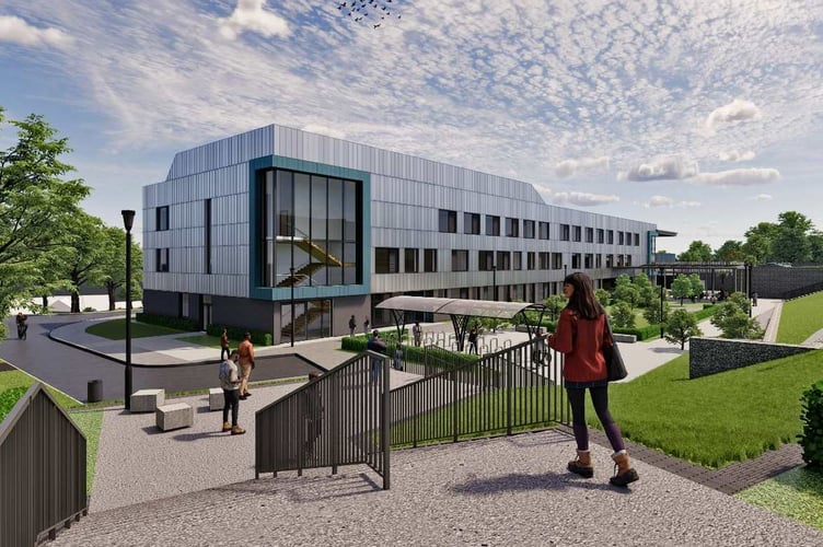 The Cornwall College new build arch impression
