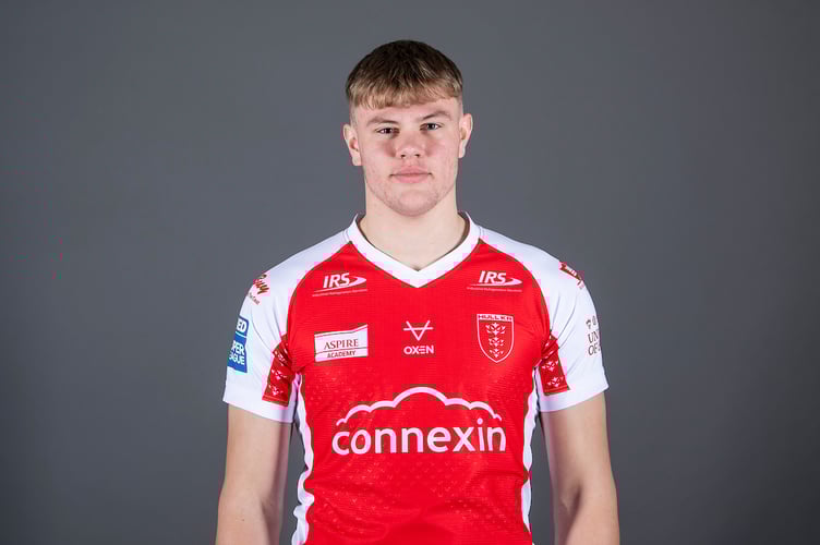Picture by Allan McKenzie/SWpix.com - 10/01/2023 - Rugby League - Betfred Super League - Hull KR Media Day 2023 - Sewell Group Craven Park, Hull, England - Leo Tennison.