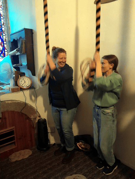 St Clement ringers Hayley and Jenna