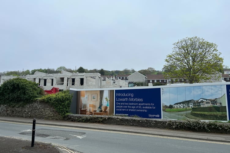 The partially built Lowarth Morbies retirement apartments complex in Truro will now be demolished