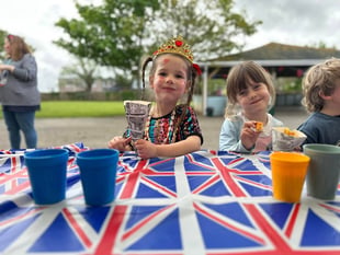 Schoolchildren enjoy special celebrations for the King's Coronation