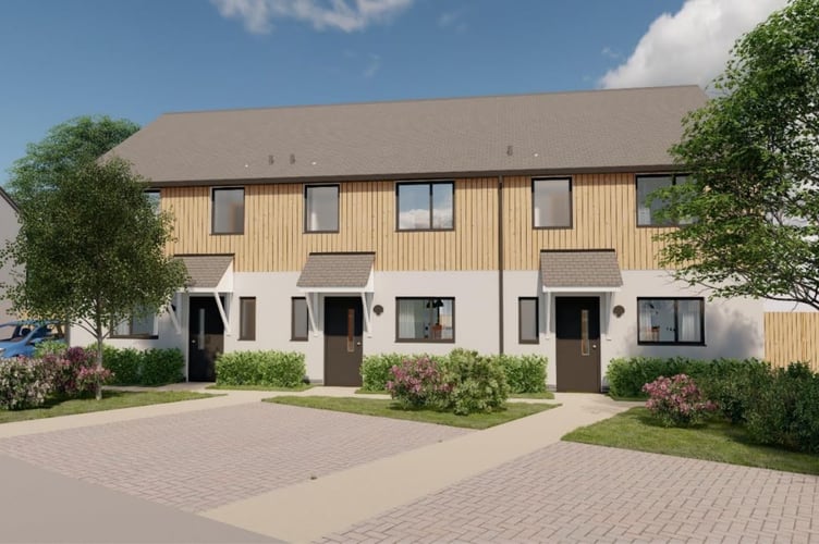 The proposed new affordable homes for Newlyn 