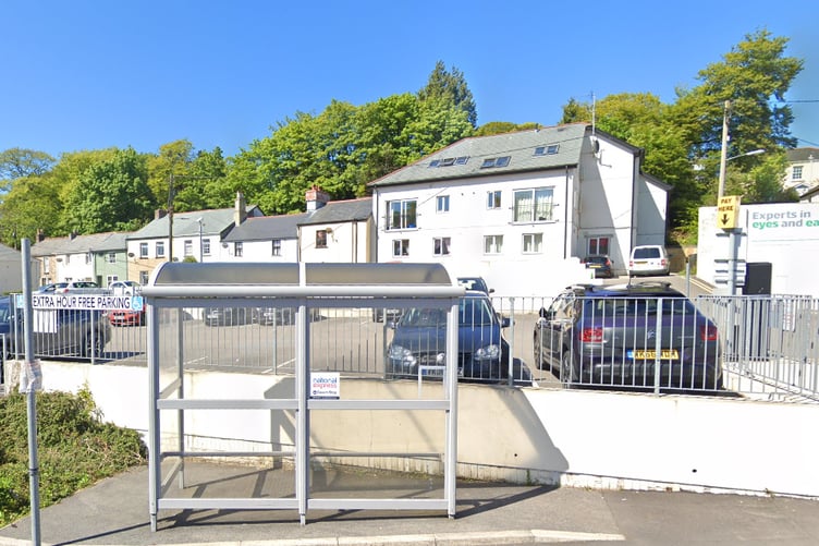 The former West End Motors showroom,. Bodmin