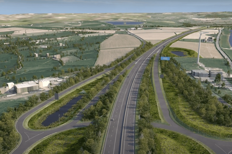 a visualisation of how the Chiverton junction will look