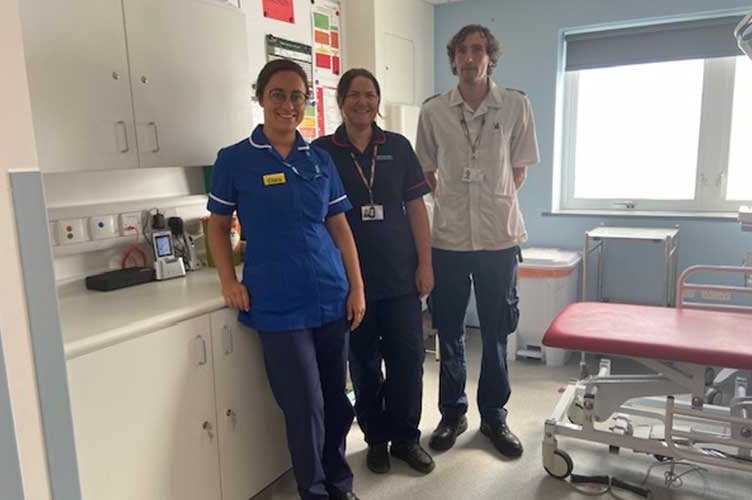 Cornwall Partnership NHS Foundation Trust staff inside the new minor injuries unit