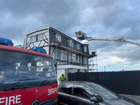 Fire crews commended for bringing a property blaze under control