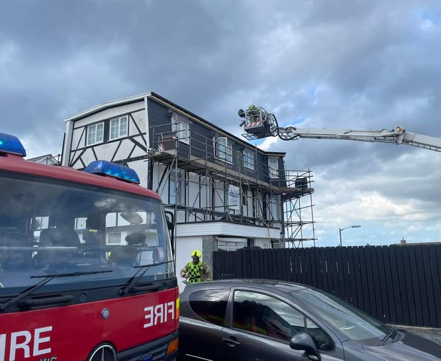 Fire crews commended for bringing a property blaze under control