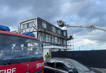 Fire crews commended for bringing a property blaze under control