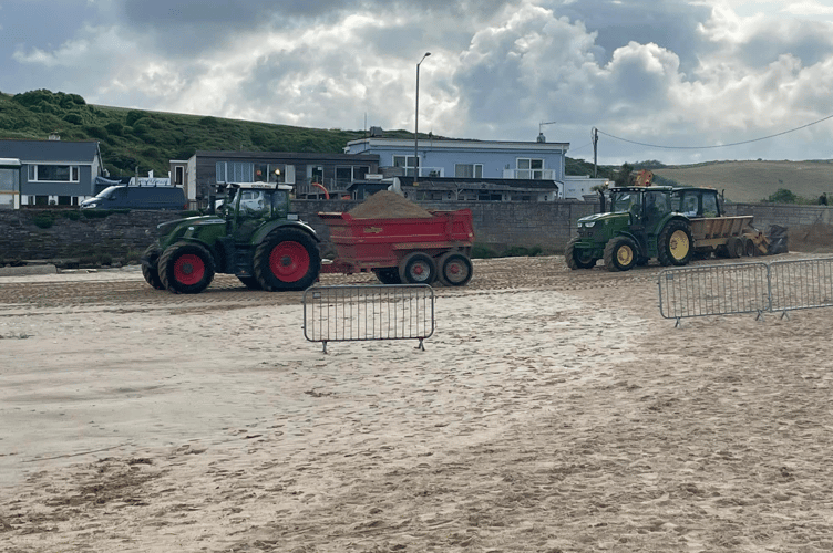 Work at Porth Beach