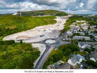 Exclusive drone footage of the new A30 to St Austell link road