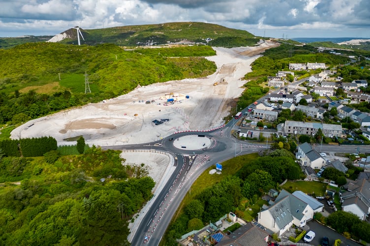 The new A30 to St Austell link road at Stenalees