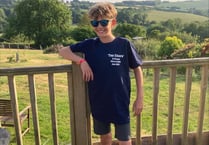 Aidan, 10, backing the air ambulance by taking on challenge