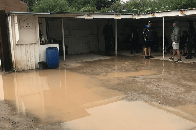 Flooded pits area