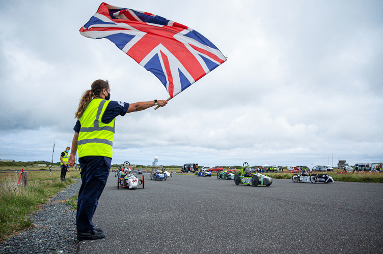 Greenpower Electric Car Racing Challenge at Predannack Airfield.