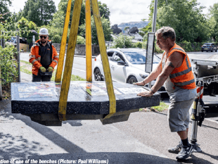 New legends benches placed around town