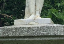 Callous vandals damage war memorial statue in Penzance