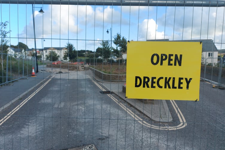 The signage added by a resident on Greenvalley Road