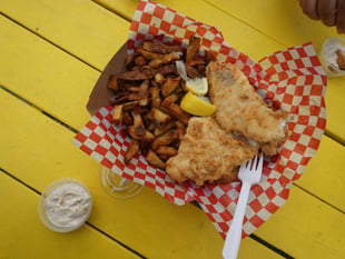 Treat yourself at one of the UK's top spots for veggie fish and chips