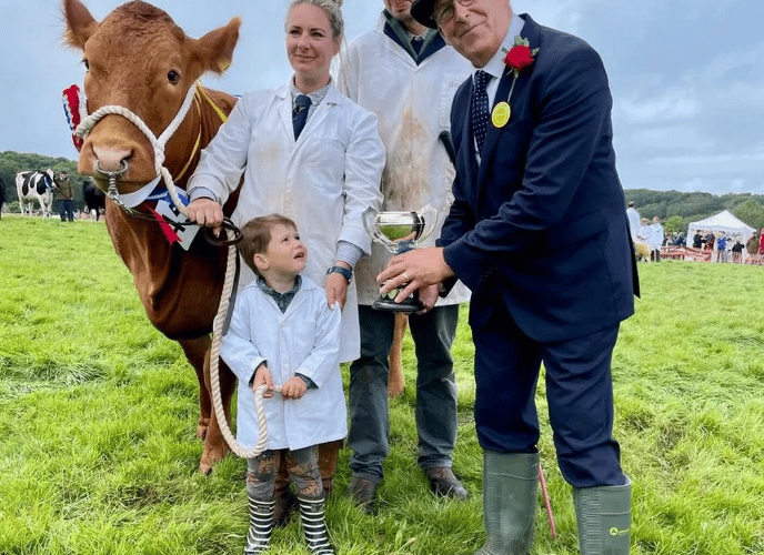 Woolsery ShowTim Eustice’s heifer Trevowah Pride winning at the Woolsery Show