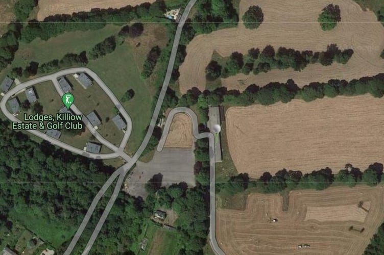 An aerial shot showing Killiow's lodges, which could become temporary homes for NHS staff at the Royal Cornwall Hospital