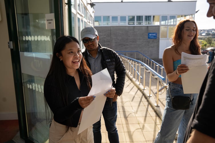 Students at Newquay Tretherras School were delighted to receive their results