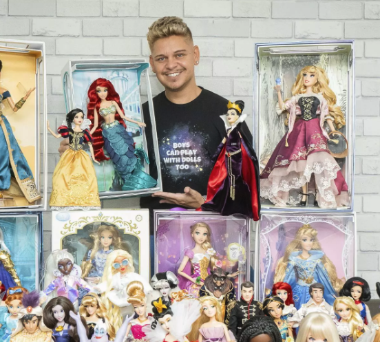 Duane AJ with some of his dolls (Picture: SWNS)