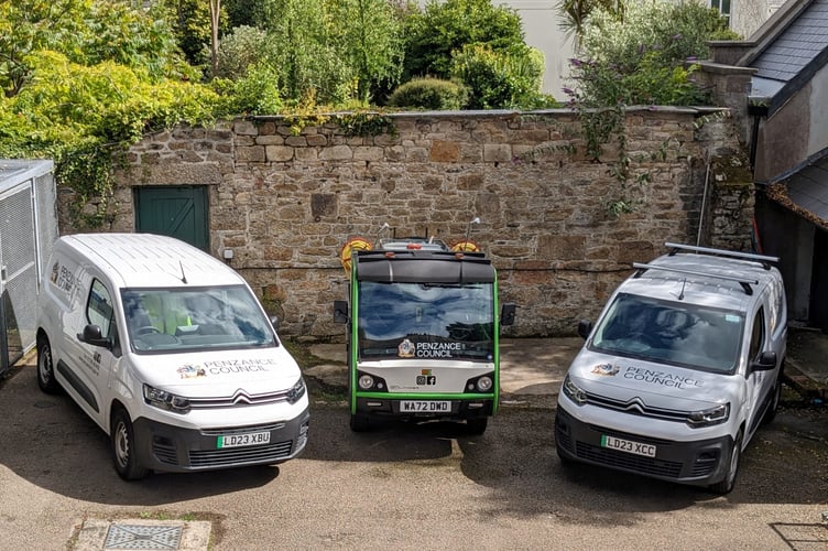 Penzance Council's electric vehicles