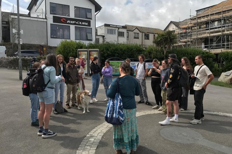 A group on the Newquay Discovery Trail