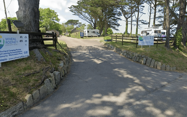 The hole was discovered on Gwallon Lane in Marazion near the Wheal Rodney Holiday Park