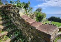 Historic wall can now be seen after tidy up