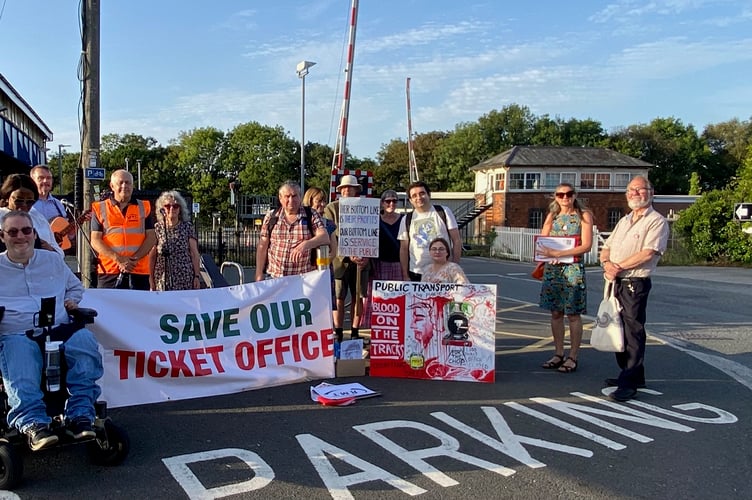 Truro protest against railway ticket office closure