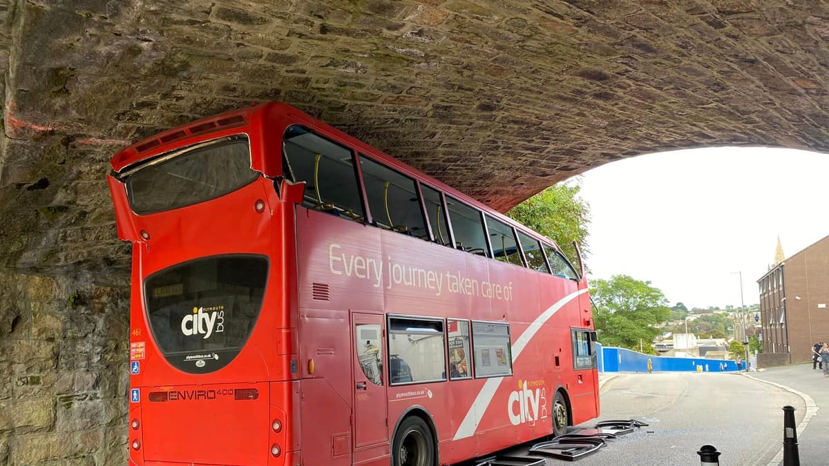 Double-decker bus hits railway bridge | voicenewspapers.co.uk 