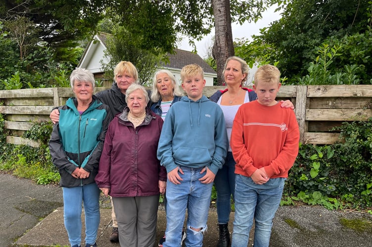 A group of residents who are against the proposals for 13 properties on land near Veryan Sports and Social Club