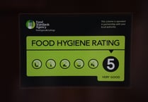 Food hygiene ratings handed to 36 Cornwall establishments