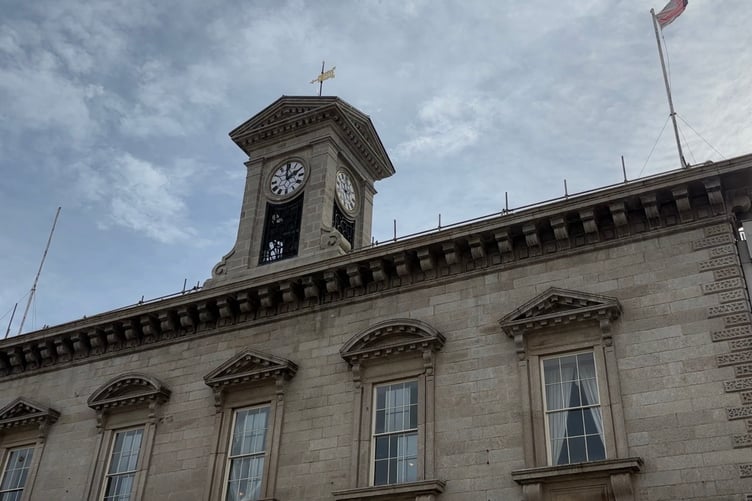 The City Hall clock tower, Truro