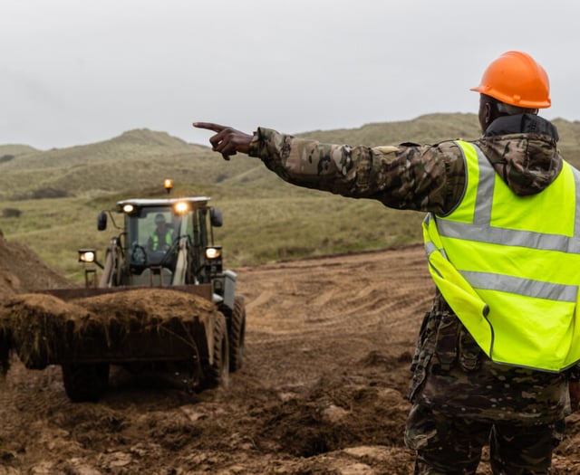 Military effort on Penhale's sand dune wildlife