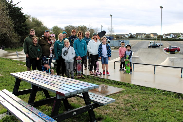 The unveiling of one of the news benches at Concrete Waves
