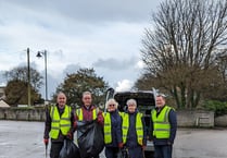 Volunteers work hard to help keep Camborne clean