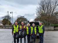 Volunteers work hard to help keep Camborne clean