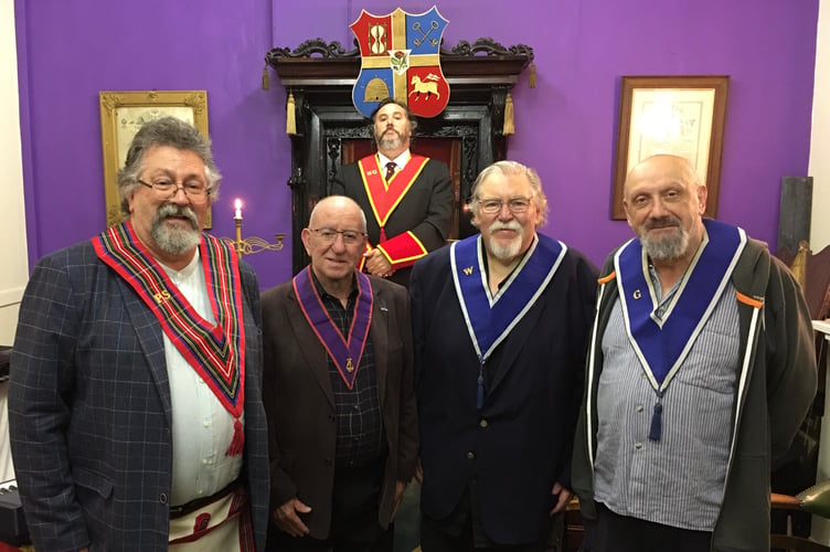 Completion of Scarlet & Gold Degrees - Bro. Tony James NG Bro. Pete English LM Bros. Ian Gowing Dr. ALan Jones & Alan Simpkins.jpeg
