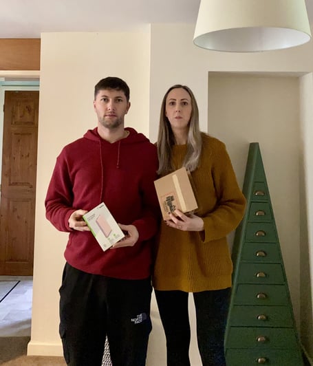 Lianne Pengelly, 41, and her husband Sam, 30. Release date - 3rd November 2023. See SWNS story SWLNapple. A couple have been left 'devastated by tech firm Apple's refusal to act after purchasing an £800 iPhone - and receiving a power bank. Lianne Pengelly, 41, and her husband Sam, 30, say the past month has been a "horrific battle" with the largest tech company in the world - after it has refused to replace their purchase or even refund them. Lianne, from Liskeard, Cornwall, said: I know worse things can happen in life, but after a horrific few years, we just feel its so unfair - and its such a lot of money for nothing! "We feel as though we are being treated like criminals."