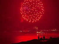 Video: Crowds enjoyed a spectacular fireworks display at Fistral Beach