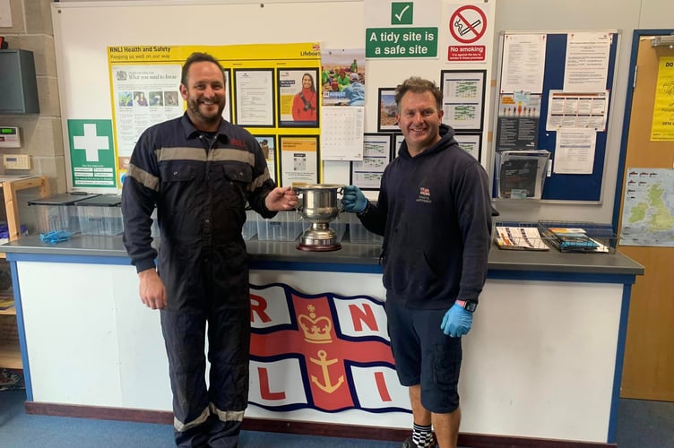 Gareth Jones and Ian Nancarrow with the Gareth Nicholas Memorial Award for outstanding contribution