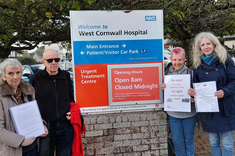 Campaigners at West Cornwall Hospital