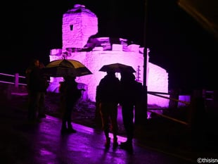 Iconic Huer's Hut in Newquay lit up purple to raise awareness