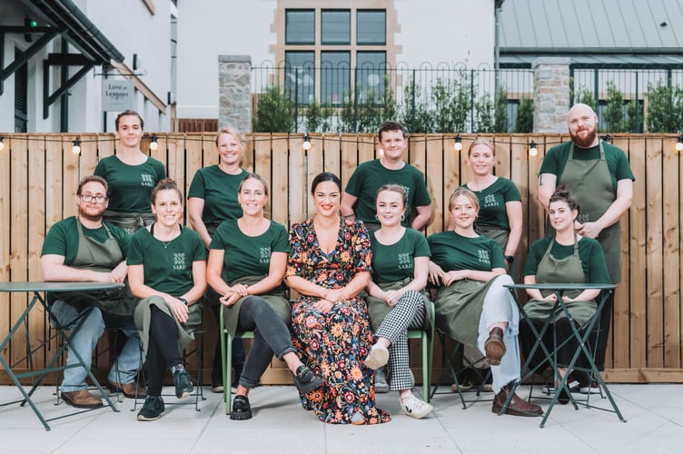 Kate Attlee with Sabzi Nansledan team